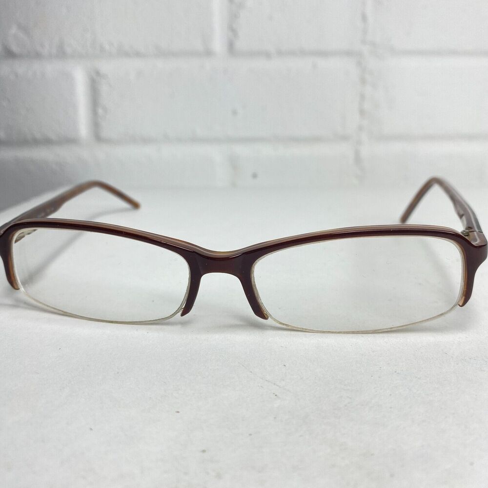 Calvin Klein Womens Eyeglasses 761 066 Brown Plastic Frame CK761 53-16-135 H2598